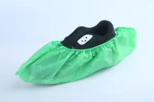 緑色の靴カバーカスタマイズロゴ使い捨てCPE靴カバー中国製工場価格OEM/ODM