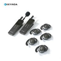 Headset Walkie Talkie Nirkabel Kelas Museum dengan Peredam Kebisingan Aktif (ANC) Logo Kustom Bahan ABS/PC Hitam - Tur Edukasi
