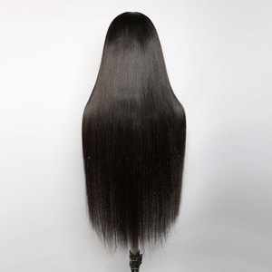 Perruques en cheveux humains bruts transparents 13x6, perruques brésiliennes naturelles en cheveux vierges avec cuticules alignées, perruques lisses avec dentelle frontale - Product Image 4