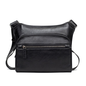 Men's Genuine Leather Crossbody <b>Bag</b> <b>Small</b> Size Solid Color High Quality Leisure Travel - Product Image 5