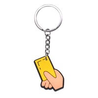Porte-clés en PVC souple personnalisé en gros, motif dessin animé de football, pour souvenirs sportifs