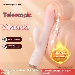 Beliebtes teleskop isch beheiztes Sexspielzeug für Erwachsene für Frauen Doppel-G-Punkt-Vibrator mit USB-Netzteil weibliches Masturbation werkzeug - Product Image 2