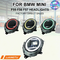 Projecteur LED rond LIANGTU pour BMW MINI F55 F56 F57 JCW 14-22, anneau halo DRL, phare avant, éclairage automobile de remplacement