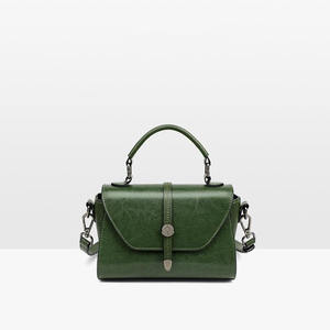 Sac à main en cuir véritable pour femme, élégant, en cuir de vachette souple, sac à bandoulière, fermeture ouverte, été, imperméable - Product Image 4