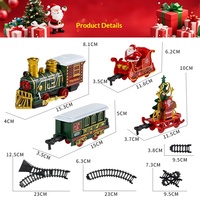 Train électrique rétro transfrontalier de Noël, jouet éducatif pour les 0-24 mois, en plastique, échelle 1:5, avec circuit, piles alcalines AA