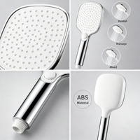 Pommeau de douche à main réglable, plusieurs modes de pulvérisation, surface chromée, trois fonctions, design moderne, facile à installer