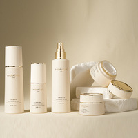 Emballages cosmétiques, flacons et pots en verre rechargeables, 30g 50g, pompes à lotion, sérigraphie, série Montagne enneigée, crème pour le visage au riz