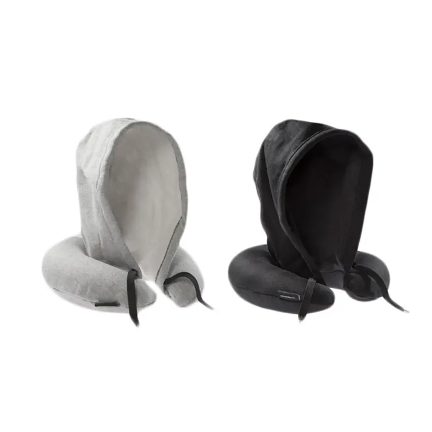 ICTI, оптовая продажа, Корейская Мягкая Подушка для поддержки шеи, массажная дорожная подушка с капюшоном для отдыха