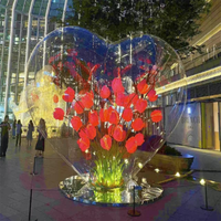 Ballon en forme de cœur transparent en PVC gonflable pour la publicité et les décorations de centres commerciaux pour la Saint-Valentin et les fiançailles