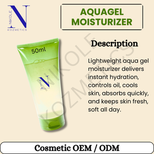 Crema Hidratante Diaria en Gel Acuoso de Rápida Absorción, con Aloe Vera y Ácido Hialurónico, OEM/ODM - Product Image 3