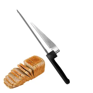 8 "PP kolu ekmek bıçağı tırtıklı bıçak ayarlanabilir dilimleme kılavuzu