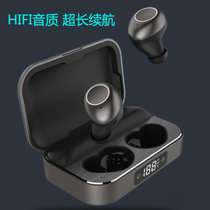 Tws Bluetooth Earbuds Digital Display <b>Iron</b> Gray Sport In Ear True Wireless Noise Cancellation 5.0 Protocol X6 - Product Image 3