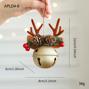Ornements <span class=keywords><strong>de</strong></span> Noël Clochettes <span class=keywords><strong>de</strong></span> Noël Décorations rustiques à suspendre pour sapin <span class=keywords><strong>de</strong></span> Noël et <span class=keywords><strong>couronne</strong></span> avec décorations <span class=keywords><strong>en</strong></span> pin - Product Image 5