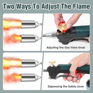Đồng Có Thể Tháo Rời Vườn Weed Butan Gas Torch <span class=keywords><strong>Flamethrower</strong></span> Với Auto Igniter Ngọn Lửa Burner - Product Image 5
