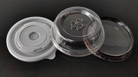 Couvre-bols et tasses en plastique PET transparents, anti-déversement, de qualité alimentaire, à visser, pour emballages à emporter (soupes, etc.)