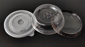 Dùng Một Lần Trong Suốt Pet Nhựa Phẳng Rõ Ràng Có Nắp Đậy Cho Cốc Giấy Bát Súp Nắp - Product Image 3