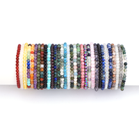 CC 4mm Haute Qualité Multi Couleurs Pierre Semi-Précieuse Élastique Stretch Petites Perles Mala Bracelets En Gros Bracelet Fengshui