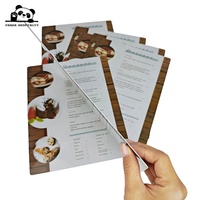 Menu alimentaire personnalisé à emporter, dépliant imprimé, brochure tri-pliante, impression publicitaire, menu à emporter pour restaurant