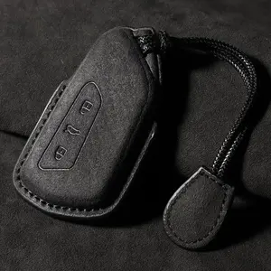 Étui pour clé de voiture en cuir pour Volkswagen VW Golf 8 MK8 ID.3 ID.4 pour Skoda Octavia A8 Seat <span class=keywords><strong>Cupra</strong></span> Formentor Leon MK4 <span class=keywords><strong>Tarraco</strong></span> 2020 <span class=keywords><strong>2021</strong></span> - Product Image 2