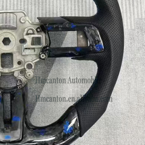 Hot New Product Forged Carbon Fiber Perforated Leather Steering <b>Wheel</b> for Ford Mustang Car Steering <b>Wheel</b> - Product Image 4