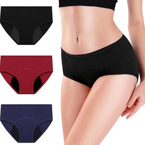 Braguitas Menstruales Reutilizables de 3 Capas a Prueba de Fugas para Niñas Adolescentes, Ropa Interior Menstrual con Cintura Elástica - Product Image 2