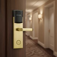 Système de serrure de porte d'hôtel à carte de proximité, serrure intelligente RFID avec logiciel gratuit et encodeur de cartes pour portes en bois, acier inoxydable