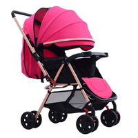 2019 nouveau style assis et couché pliable portable bidirectionnel parapluie voiture solide bébé poussette chariot