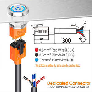 Lanboo 1NO IP68 cao hiện tại bi-màu cảm ứng chuyển đổi vòng LED/ Ring + biểu tượng quyền lực - Product Image 6