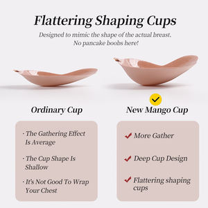 <span class=keywords><strong>Reggiseno</strong></span> Adesivo Senza Spalline e Senza Schienale, Nuovo Modello a Forma di Mango con Chiusura Frontale per un Effetto Più Pieno e Senza Cuciture - Product Image 3