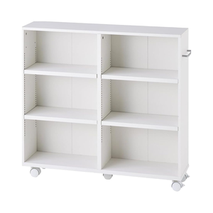 Meuble de salon moderne Bell <span class=keywords><strong>Maison</strong></span>, panneau en bois, rangement de livres réglable, placard coulissant, roulettes, dimensions G - Product Image 1