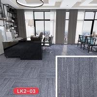 Dalles de moquette commerciales en polypropylène, asphalte, PVC, PE, avec support non tissé, moquette de bureau, revêtement de sol modulaire, dalles de moquette