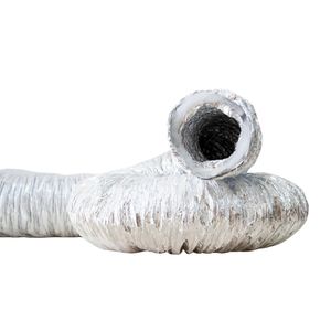 Tubo Flexible de Aluminio para Conductos, Redondo, 10 Metros de Longitud, Aislamiento para Ventilación HVAC y Aire Acondicionado - Product Image 4