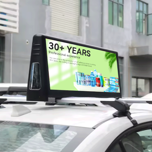 Taxi Top LED Display Screen, Car Double-sided Outdoor Electronic Car Mounted LED Screen