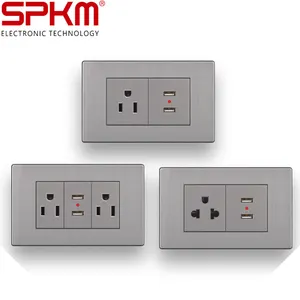 Sw8 série 118 interruptor de parede, tipo américa 1gang entrada 1 way/2way energia eua soquetes e interruptores de parede