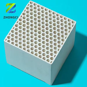 Alumine Zhongci, mullite, échangeur de chaleur monolithe en nid d'abeille en céramique de cordiérite pour RTO 150*150*150/300mm - Product Image 4