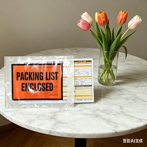 Adhesive Backed Packing List <b>Bag</b> Custom Logo Printed Small Batch Waterproof Shipping <b>Document</b> Pouch - Product Image 1