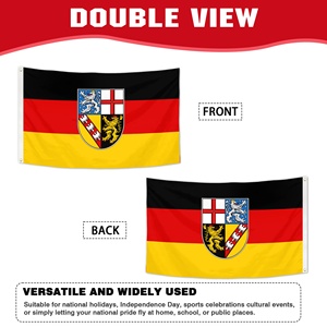 Drapeau du Saarland en polyester de qualité supérieure, 3x5 pieds, imprimé, pour places publiques, protection UV, affichage en extérieur - Product Image 3