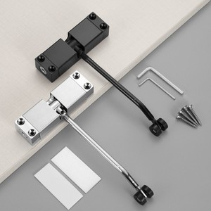 Aluminum <b>Square</b> Door Closer 15-55kg <b>Adjustable</b> Speed Automatic Closing Device For Household Use - Product Image 1