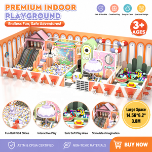 Aire de jeux intérieure commerciale avec toboggan et barres de grimpe pour <span class=keywords><strong>salle</strong></span> <span class=keywords><strong>d</strong></span>'activités <span class=keywords><strong>d</strong></span>'église - Product Image 1