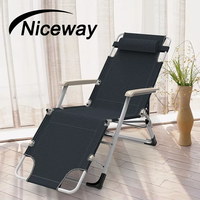 Chaise pliante confortable, durable et portable, chaise de plage avec structure en acier, chaise inclinable pour l'extérieur