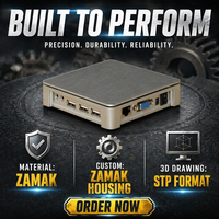 Boîtier de précision sur mesure en ZAMAK moulé sous pression, boîtier électronique en alliage de zinc, fabricant de boîtiers mini PC OEM ODM