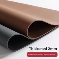 Set de table en silicone en forme d'éventail, nouveau style chinois, isolant thermique, antidérapant, anti-brûlure, couleur unie