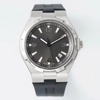 Nouvelle Montre-Bracelet Mécanique Automatique Tendance, Cadran Gris Lisse, Boîtier en Acier, Lumineuse, Étanche, Bracelet en Caoutchouc Décontracté