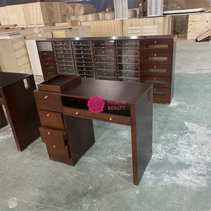 Yicheng beauté vente en gros Simple manucure bureau Salon manucure Table à <span class=keywords><strong>ongles</strong></span> en bois Table de soin des <span class=keywords><strong>ongles</strong></span> meubles de Salon de haute qualité - Product Image 5