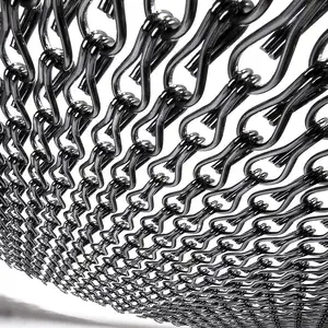 304 316 316L Stainless Steel Welded Ring Mesh Chainmail Screen Curtain