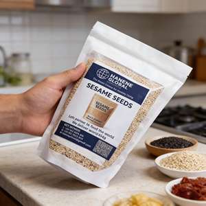 เมล็ดงาขาวธรรมชาติ ผสมผสาน คัดแยกสองครั้ง ขนาดและคุณภาพคัดแยก ปริมาณน้ำมันสูง 45-50% สำหรับทำทาฮีนีและขนมหวาน จัดเก็บแบบแห้ง - Product Image 4