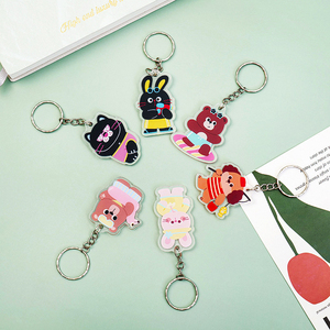 Custom Cartoon <b>Anime</b> Cute Little Animal Puppy Acrylic UV Printing <b>Keychain</b> Pendant Fashion Trend Souvenir Gift Decoration - Product Image 3