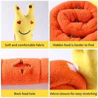 Jouet interactif pour animaux Worldinterlink, jouet en peluche qui couine en forme d'escargot, jouet pour chien, distributeur de friandises, jouet à mâcher pour soulager l'ennui