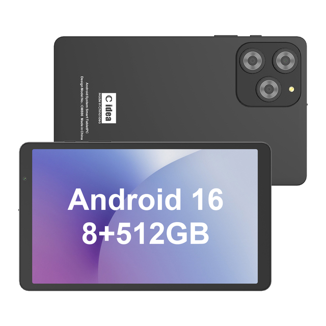 C Idea CM886 Android 16 Tablet 8GB RAM 512GB ROM Snapdragon QT615 1.7GHz 8.68" 6000mAh Battery USB-C 1 Sim Card Entertainment