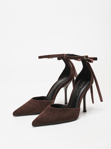 1211C-5 nouvelles chaussures personnalisées solides pour femmes élégantes à la mode avec bride à la cheville à <span class=keywords><strong>talon</strong></span> fin <span class=keywords><strong>de</strong></span> 9.5cm grande taille pour l'hiver et l'automne - Product Image 5